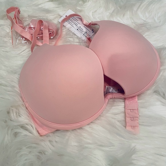 NWT push up rare pink plunge bra pale pink flexi low back convertible ❌offers - Picture 1 of 16